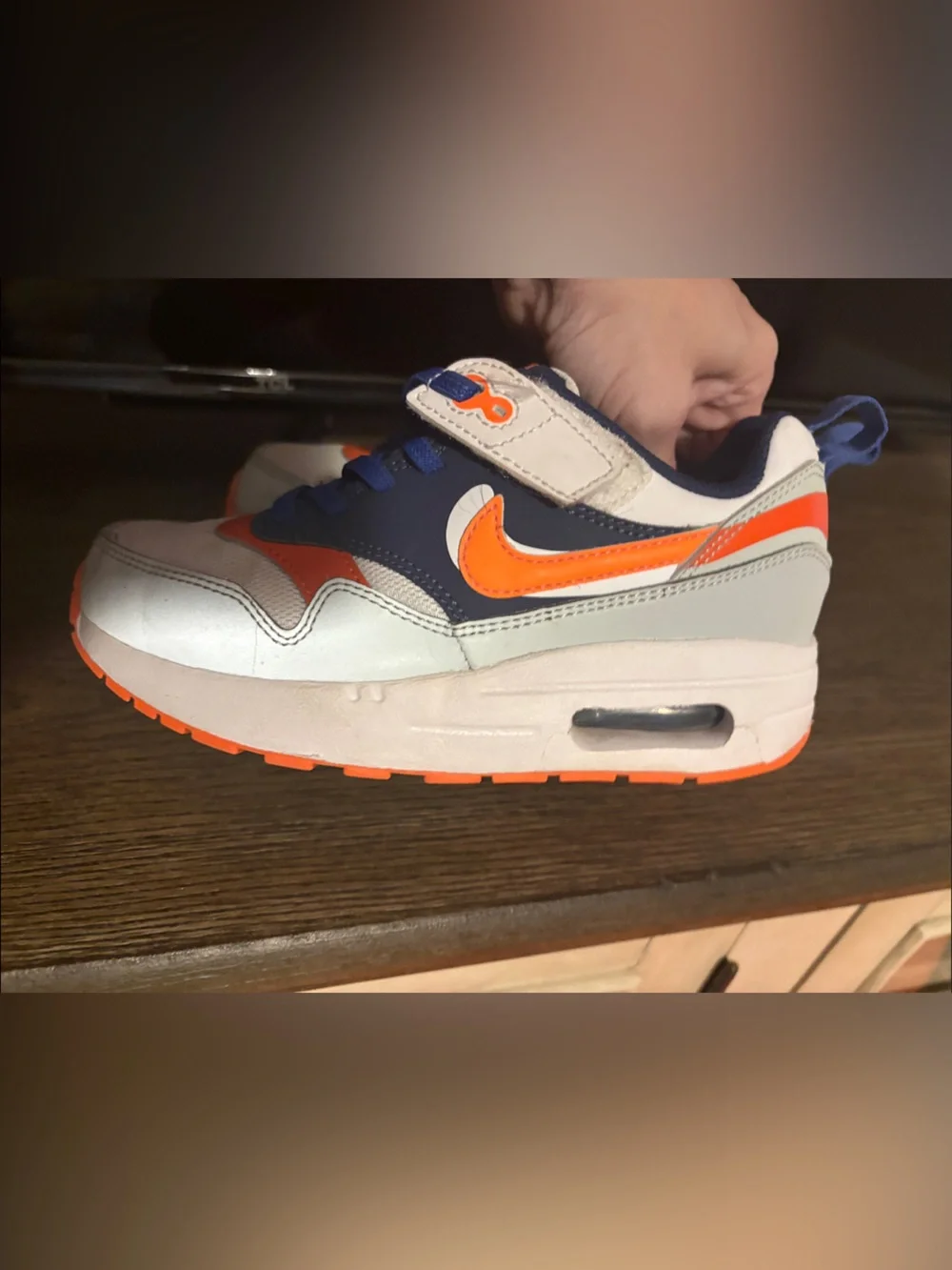 Nike Kids Blue, Orange & White Athletic Sneakers